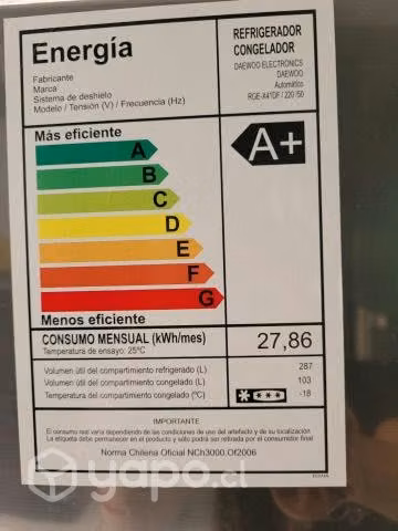 Refrigerador Daewoo