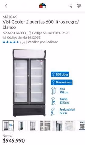 Visicooler Maigas 690 litros