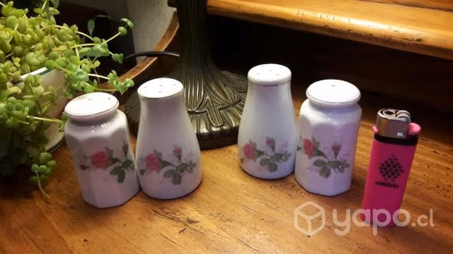 Juego de pimenteros de porcelana