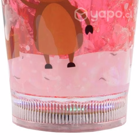 Vaso Rojo Árbol De Navidad Glitter y Luz