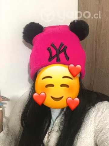 Gorro lana con 2 pompones precio detalle y porma