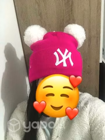 Gorro lana con 2 pompones precio detalle y porma
