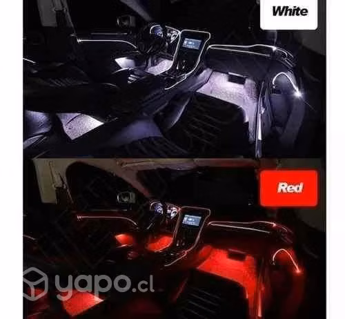 Tira De Luces Led De Neón Rgb Interior Auto 12v Bl