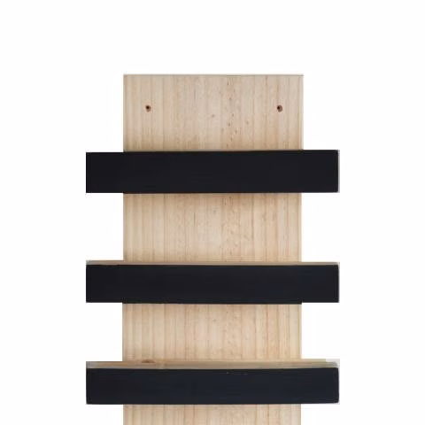 Cava Vinos Premium 4 Espacios Pared Madera Con Piz - Imagen 2