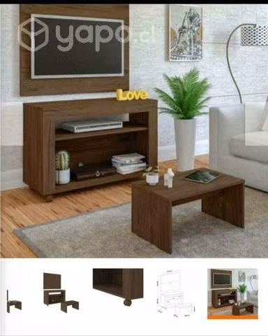 TV Rack Living con Ruedas