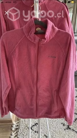Poleron columbia mujer rosado