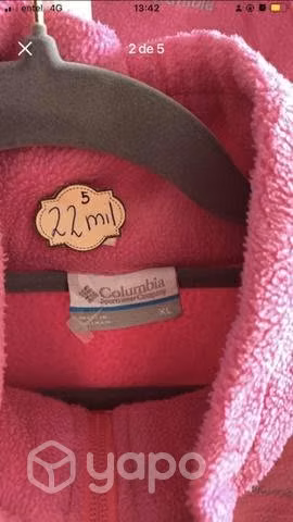 Poleron columbia mujer rosado - Imagen 2