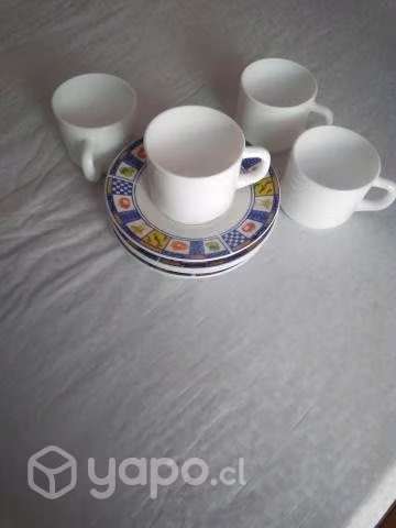 Juego de 4 tazas de té