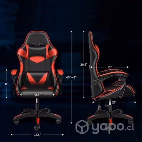 Silla Gamer Profesional Oficina Roja