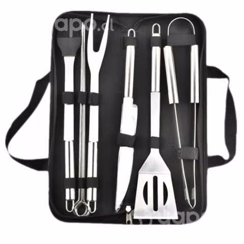 Utensilios Parrillero Para Asado - Juego De 9 Pzs