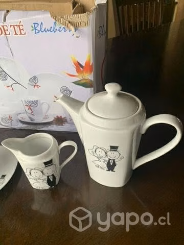 Set de loza de té de 22 piezas