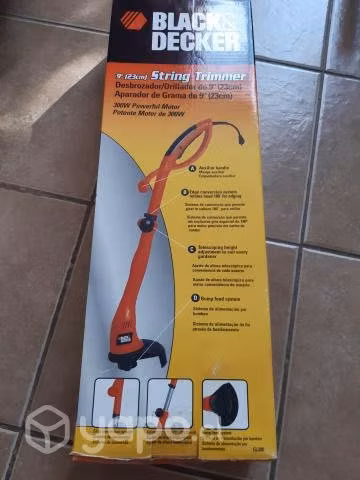 Orilladora eléctrica Black and Decker nueva 300 wa