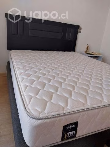 cama de 2 plz con colchón y respaldo