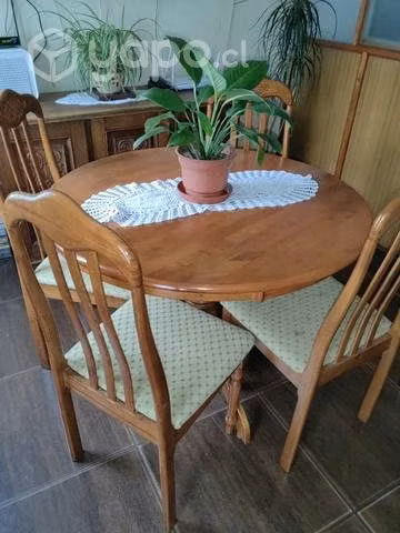 Comedor madera 4 sillas
