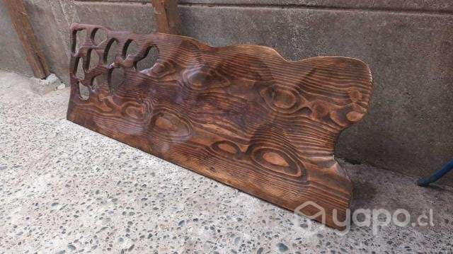 Hermoso Respaldo de Madera 2 P - Imagen 2