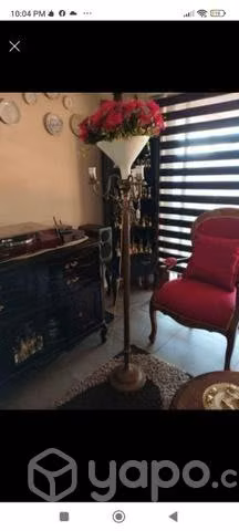 Lámpara bronce de Pedestal