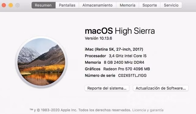 MacOS high Sierra version 10.13.6 - Imagen 6