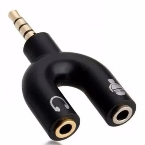 Adaptador de audifonos MICROFONO AUDIFONO a 1 Plug