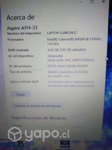 Notebook Acer Aspire 1 A114 - Imagen 4