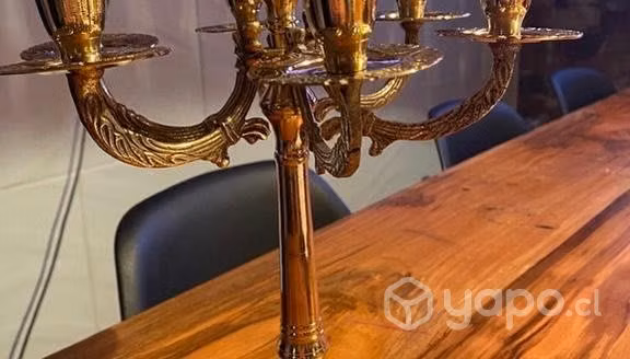 Candelabro fino importado bronce macizo - Imagen 2