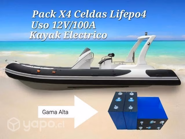 Celdas Lifepo4 uso de energía eléctrica Kayak 12V