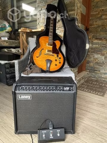 Guitarra electrica Ibanez y amplificador Laney