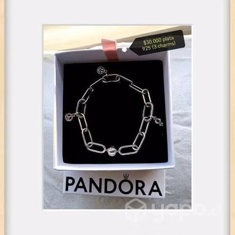 Bellas pulseras plata 925 +3 charms