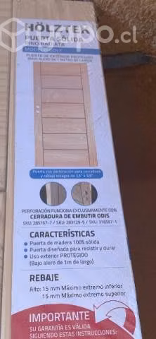 Puerta sólida Pino Radiata 7 paneles z85 x 200 - Imagen 5