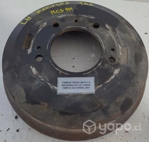 Tambor Freno (MCS171) Mahindra Pik Up Cabina Simpl