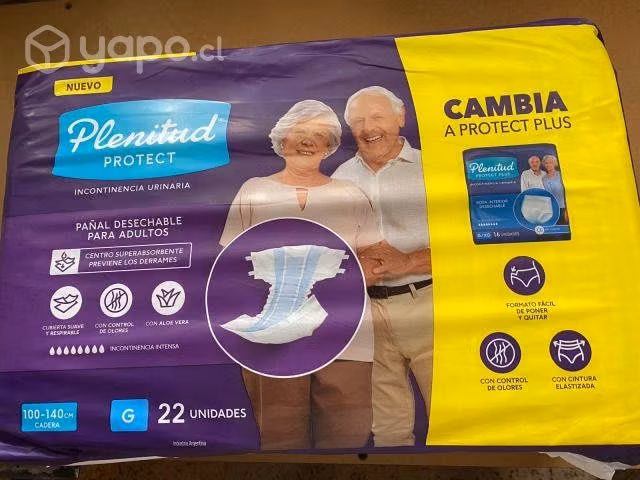 3 BOLSAS Pañales adulto Plenitud Talla G