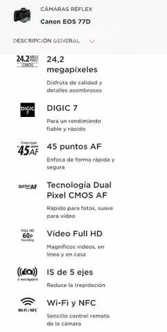 Canon 77D + Grip y Micrófono RODE