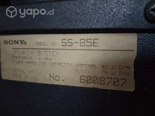 Parlantes Sony SS-85E hi fi