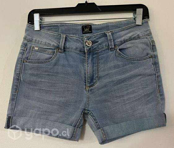 Short Elástico Marca Lee Talla 40 Celeste - Imagen 4