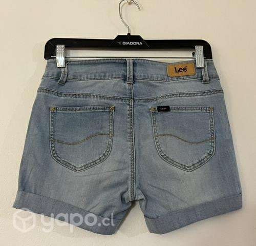 Short Elástico Marca Lee Talla 40 Celeste - Imagen 2