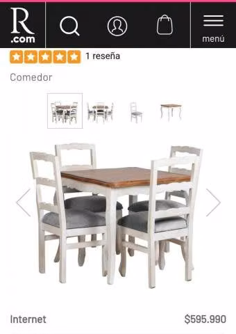 Comedor 6 sillas marca Nativa