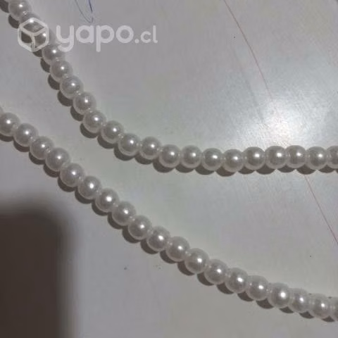 Sujetador de anteojos de perlas blancas - Imagen 4