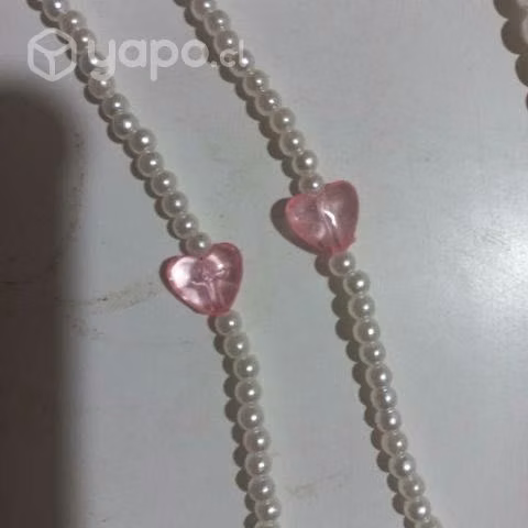 Sujetador de anteojos de perlas blancas - Imagen 3