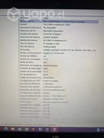 Notebook Hp i7 nvidia