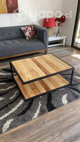 Mesa de centro fierro y madera - Imagen 2