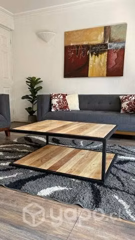 Mesa de centro fierro y madera - Imagen 4