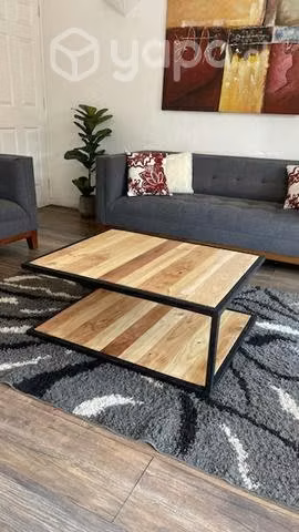 Mesa de centro fierro y madera - Imagen 5