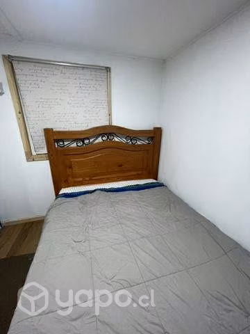 Cama de madera 2 plazas con colchon rosen