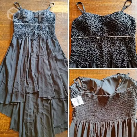 Vestido de fiesta negro talla L, nuevo