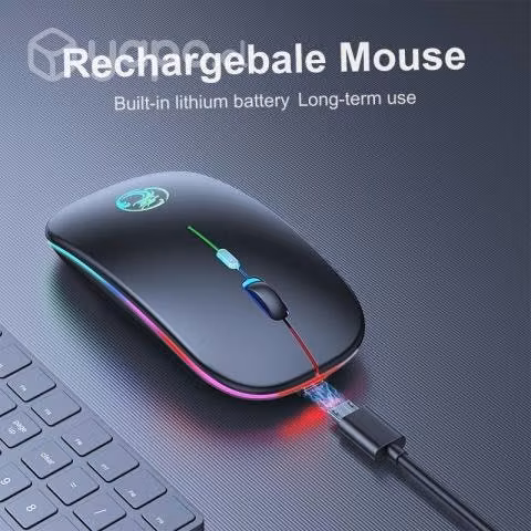 Mouse Inalámbrico, Bluetooth RGB Recargable