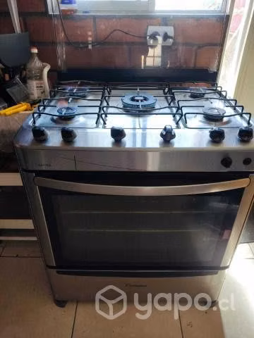 Cocina 5 fogones inox exelente estado