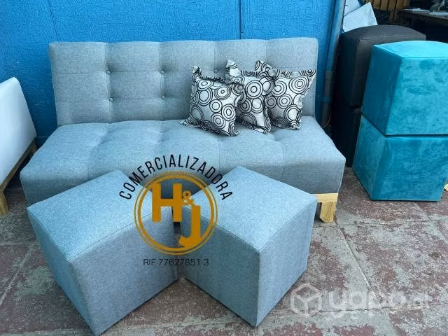 Futon cama con paras de madera- en distintos color