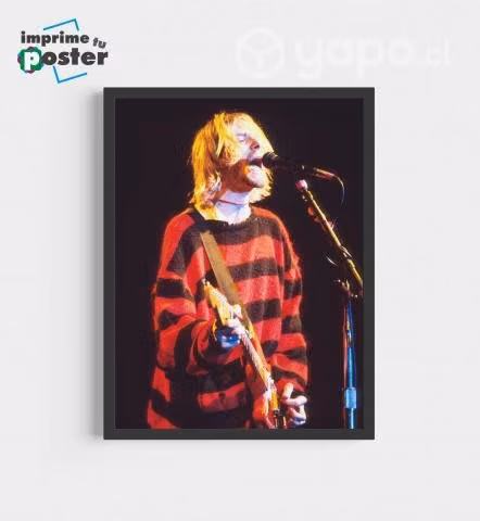 CUADRO DE KURT COBAIN 34x45cm llegar y colgar