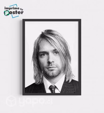 CUADRO DE KURT COBAIN 34x45cm llegar y colgar