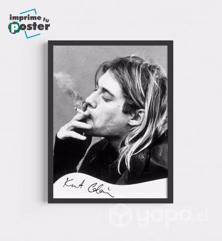 CUADRO DE KURT COBAIN 34x45cm llegar y colgar