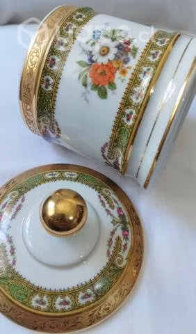 Porcelana antigua Limoges pote de farmacia
